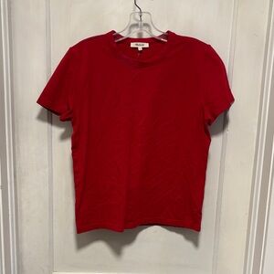 Madewell Red Crew Neck Allday Jersey T-Shirt Brand New Size Small